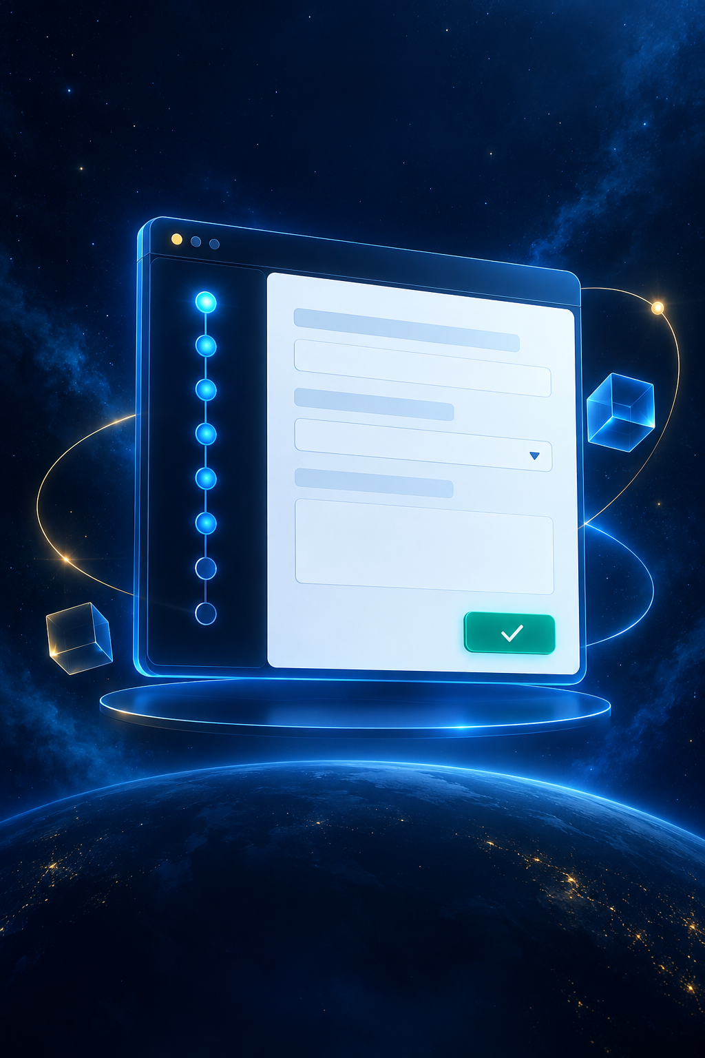 Illustrated HighLevel SaaS configuration wizard